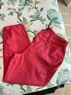 Talbots Coral Pink Jegging Crop Jeans